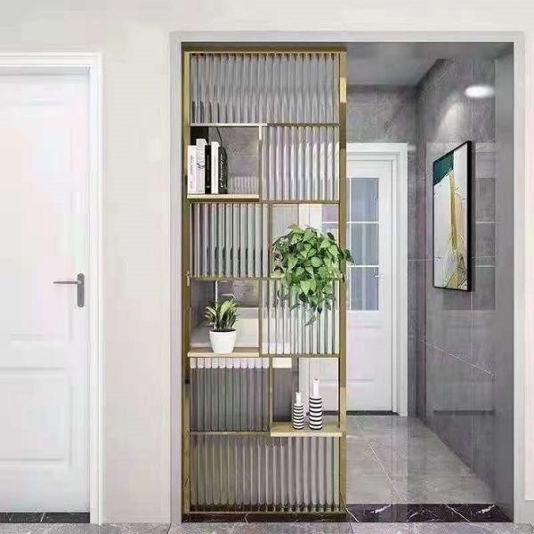 Modern design ss304 stainless steel screen partition metal hollow room divider