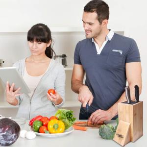 Durable Bamboo Knife Block Customized Size High Strength Free Of Heavy Metals