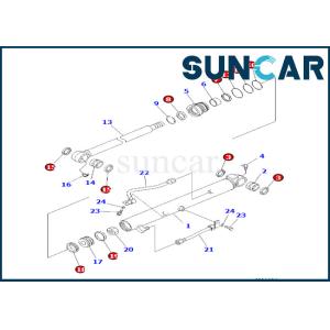 China 707-98-14260 7079814260 Bucket Cylinder Service Kit Komatsu For PC30R-8 Bucket Cylinder Replacement Kit on sale
