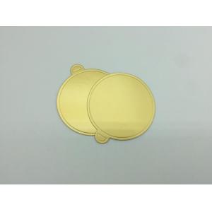 Shiny Laminated Gold Round Cake Boards , Disposable Cake Cardboard Base Mini