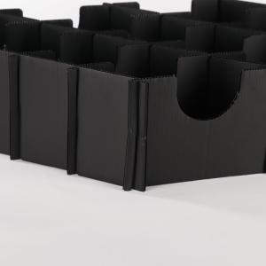 Rectangular PP Corrugated Crates Customized Plastic Partition Boxes Anti Static