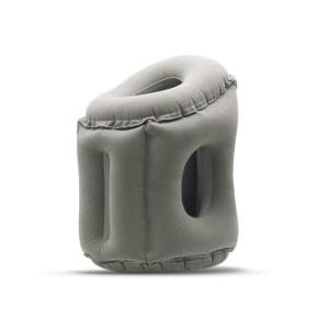 Black Inflatable Foot Rest Travel Pillow Moon Cushion Back Lumbar Support