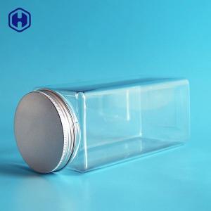 Durable Sturdy Square Wide Mouth Plastic Jars Recyclable Non Toxic