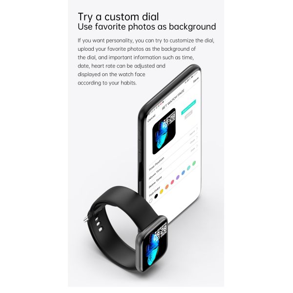 1.3inch 240*280 Remote Control Smartwatch Heart Rate Photography