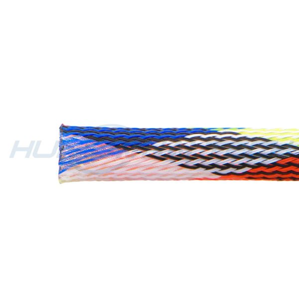 High Temperature Resistant PET Expandable Braided Sleeving For Cable Insulation Protection