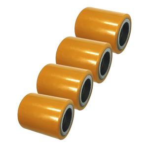 Polyurethane 80mm Pallet Jack Roller Wheels With 1870lbs Capacity