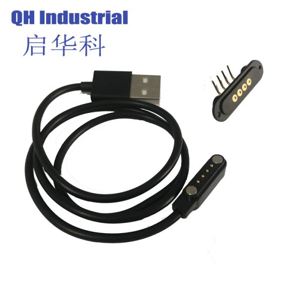 4pin 2.54mm Pitch GPS Connector Double Row Pogo Pin Connector Finland Hiqh Recycling Connector RF Pogo Pin Connector