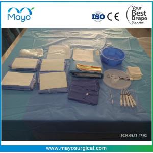 Vascular Center Use Surgical Angio Kits With Femoral Drape With 2 Windows