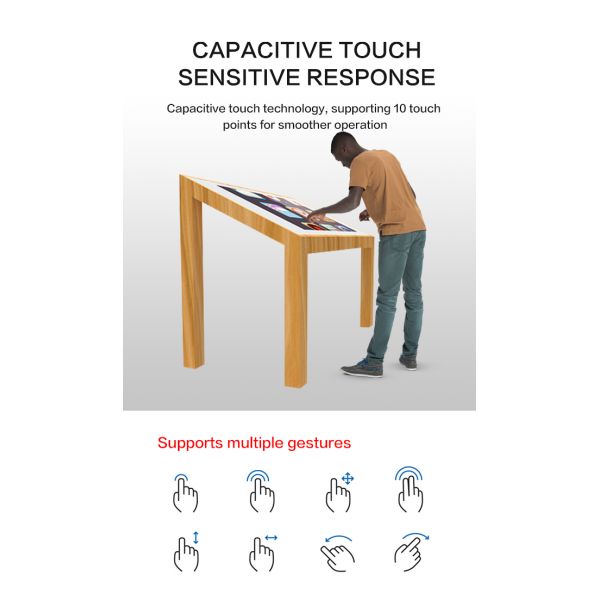 OEM / ODM Capacitive Multi Touch Interactive Smart Game Table Kiosk Touch Screen Table Indoor for office/KTV