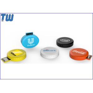Plastic Tiny Round Swivel Thumb Drive 2GB USB Flash Drive Micro USB Device
