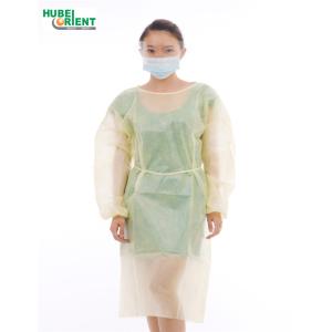 OEM Disposable SMS Non Woven Isolation Gown With Long Sleeves
