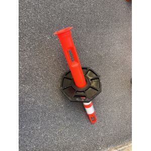 Plastic Road Separator Spring Post with 6kg and 8kg PE T-Top Bollard Post