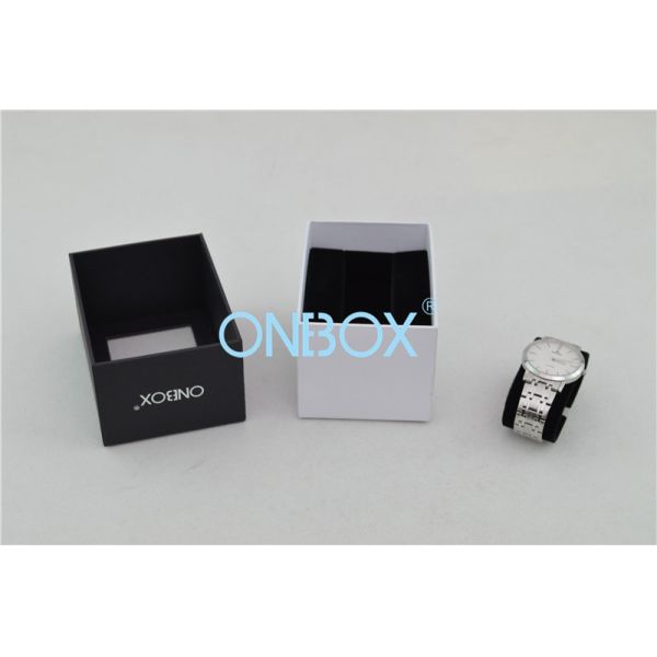 Window Luxury Packaging Boxes Rigid Cardboard Single Watch Box
