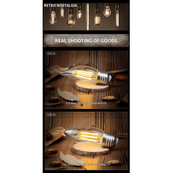 LED bulb retro tungsten bulb E27 screw st64 antique bulb