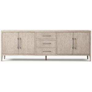 Medieval Style Walnut Console Table Roller Shutter Door Cabinet