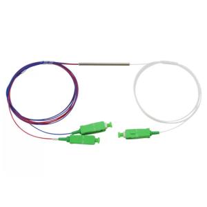 50 / 50 is 1m longer than 1x2 FBT fiber coupler splitter, connected to SC / APC