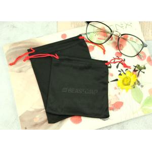 Embossing Printing Microfiber Eyeglass Drawstring Bags Washable Reusable
