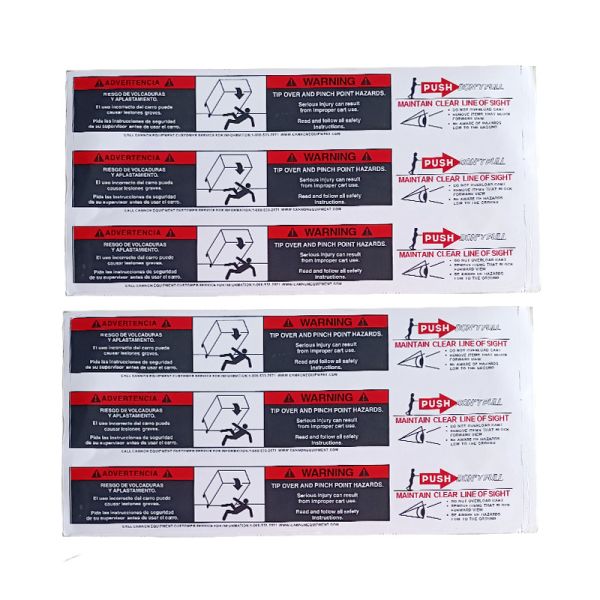 Custom Self Adhesive Warning Label Sticker Waterproof