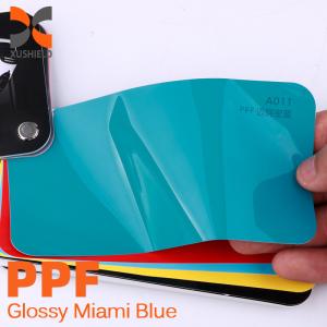 1.52x15m TPU Glossy white Vinyl Air Bubble Free Wrapping Glossy Sky Grey Paint