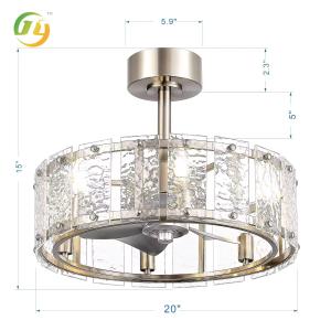 SENKAI Modern Luxury Crystal Chandelier Round Led Ceiling Light For Bedroom Lamp