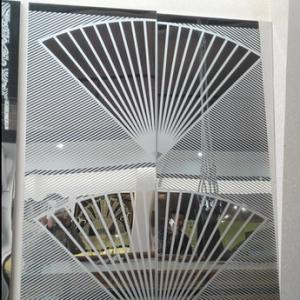 Project Qatar Mirror Etched Gold Elevator Door Cabin Adhesive Stainless Steel