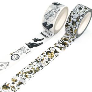 Tearable Acrylic Adhesive Waterproof Kawaii Colored Masking Washi Tape Jumbo