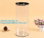 clear PVC PET can for food canning,Customized round clear paint can with tin lid