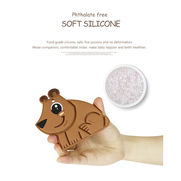 Bear Food Grade Silicone Baby Teether BPA Free Eco Friendly