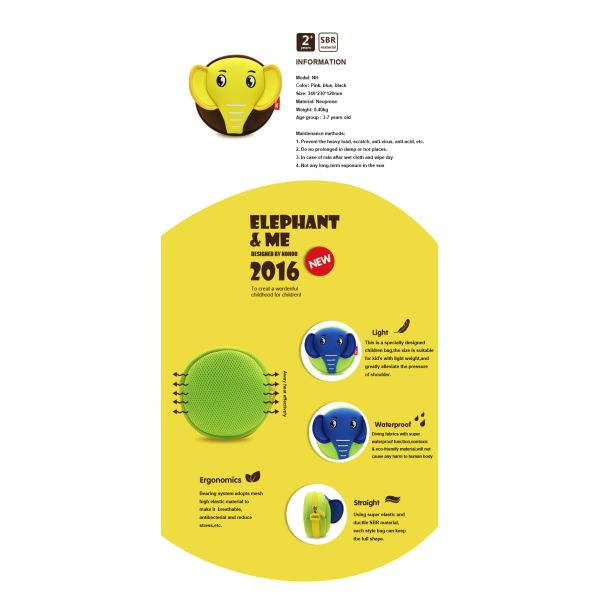 Elephant Outdoor Kids Sling Bag For Shopping 1-2L Capacity Various Style