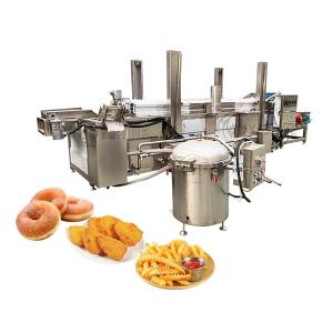 Electric Gas Powered Industrial Continuous Fryer Machine With Automatic