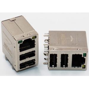 PCB 3 x 1 USB HDMI RJ45 Female Connector Including 2 Stacked USB Ports