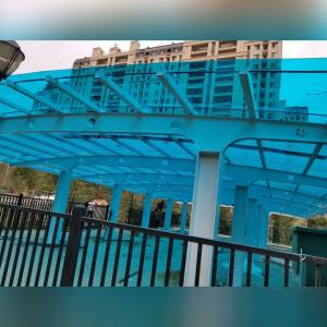 Blue Polycarbonate Solid Sheet Smooth Surface 100% Virgin Polycarbonate Resin