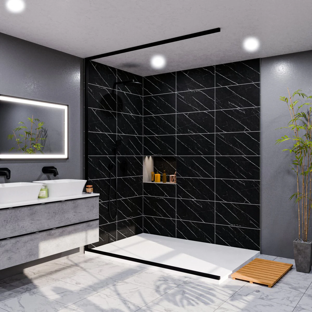 Reflective Black Marble Acp Sheets Cladding Granite Aluminum Composite Panel Decoration Wall Panels 0.03mm To 0.6mm Marble Design