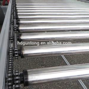 Material Handling Adjustable Roller Conveyor With Double Sprockets