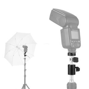 Camera Flash Shoe Umbrella Holder Swivel Light Stand Bracket D Type 1/4 3/8 inch