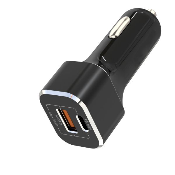 Mobile Phone Charger Adapter Aluminium Alloy PD18W QC3.0 Dual Ports Fast Power Transfer