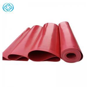 China Excellent heat resistant red color silicone rubber sheet with both surface smooth on sale