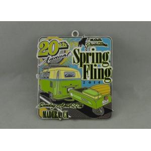China Synthetic Enamel Custom Medal Silver Plating For Spring Fling 2014 on sale