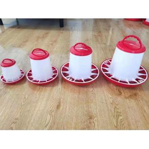 New Type Red Chicken Drinker With Leg Water Bucket Manual Poultry Feeder And