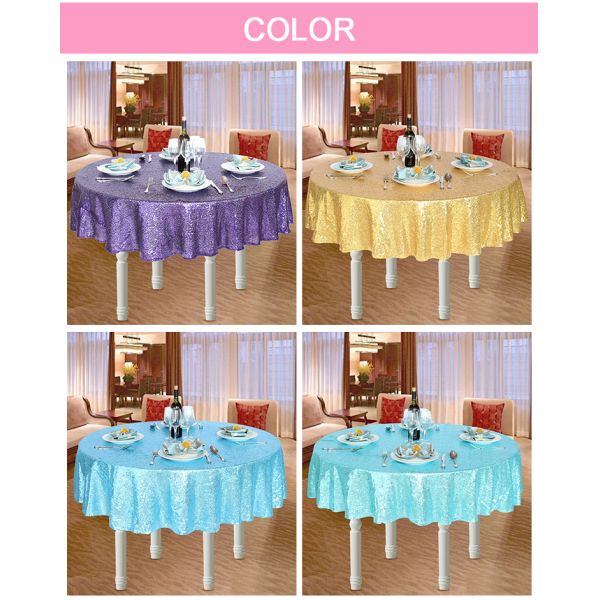 Luxury Customized Red Sequin Tablecloths Party Wedding Tablecloth