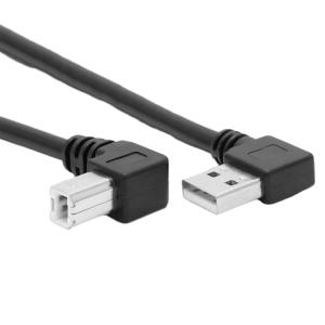 1 Meter USB Printer Data Cable With 90 Degree L Type Dual Right Angle Left Angle