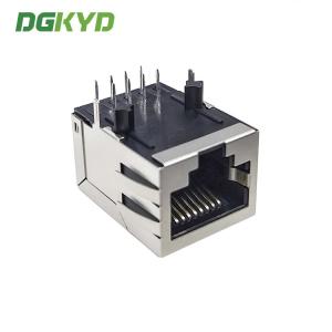 DSL / ADSL Right Angle 10 / 100 base RJ45 female jack with transformer,Rohs
