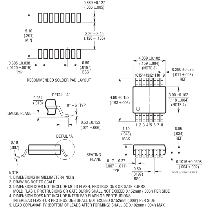 LTC4364IMS-1 4V-80V Surge Stopper Overvoltage/Overcurrent Protection Reverse Supply Protection Undervoltage Lockout -60V Reverse Input Automotive AEC