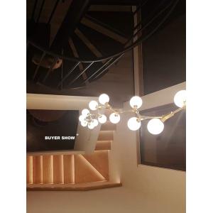 Creative Tree Branch Chandelier Villa Staircase Ceiling Glass Ball Chandelier