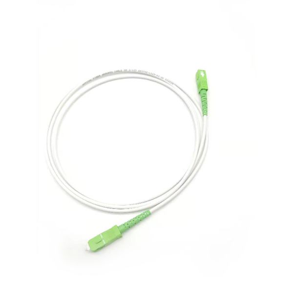 White Fiber Optic Patch Cord LSZH SC/APC To SC/APC SM 9/125 Low Insertion Loss