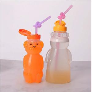 Food Grade Plastic Beverage Bottles Squeezable 23.3oz 16 Oz Honey Bear Bottles