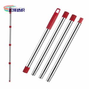 Stainless Steel Cleaning Mop Handle Four Section 150cm Screw On Mop Handle