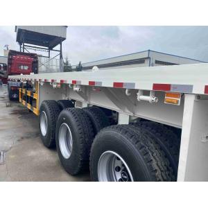 100T Maximum Load Capacity Steel Material Flatbed Semi-Trailer for Container