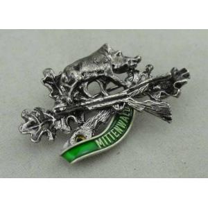 Full 3D Pewter Soft Enamel Pin 1.25 inch 1.2 mm Antique Nickel Plating