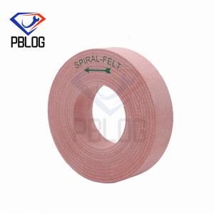 Wholesale customizable glass edge processing tools Spiral wool Wheels felt polishing disc from china suppliers